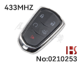 캐딜락 자동차 5 버튼 스마트 키 (433MHZ, ASK, ID46)